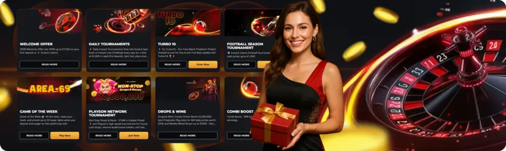 Weekly bonuses and promotions